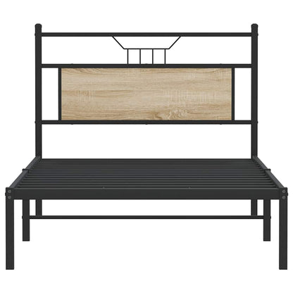 Bedframe zonder matras hout sonoma eikenkleurig 100x190 cm