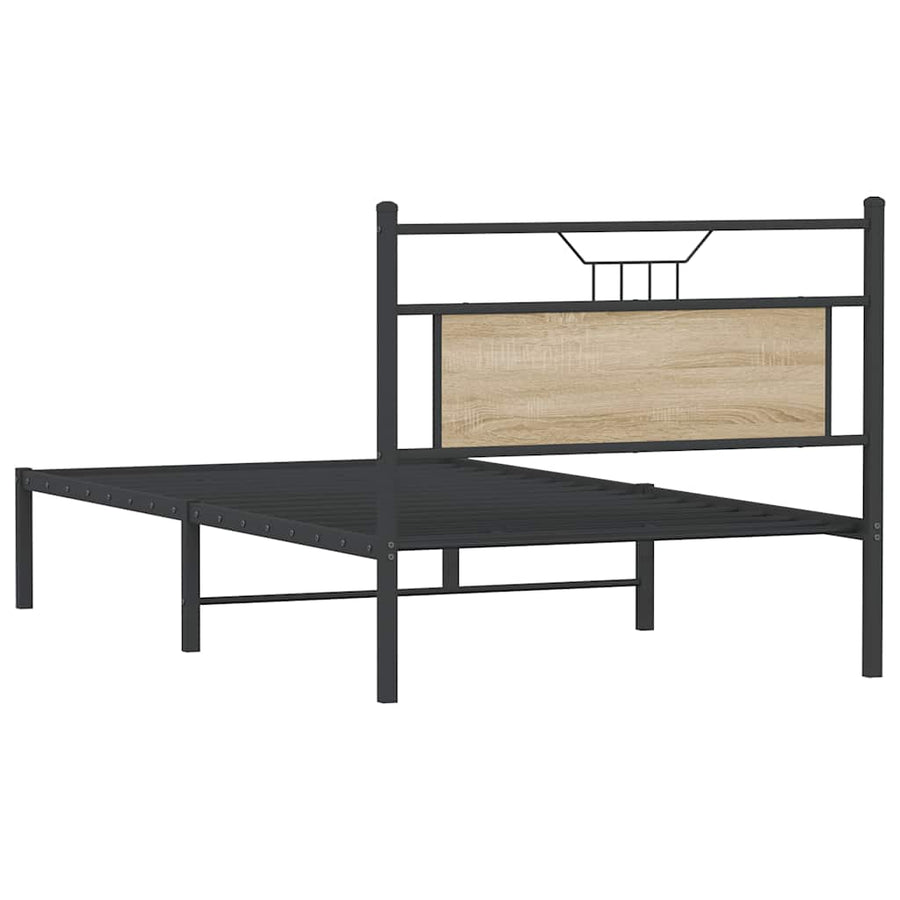 Bedframe zonder matras hout sonoma eikenkleurig 100x190 cm