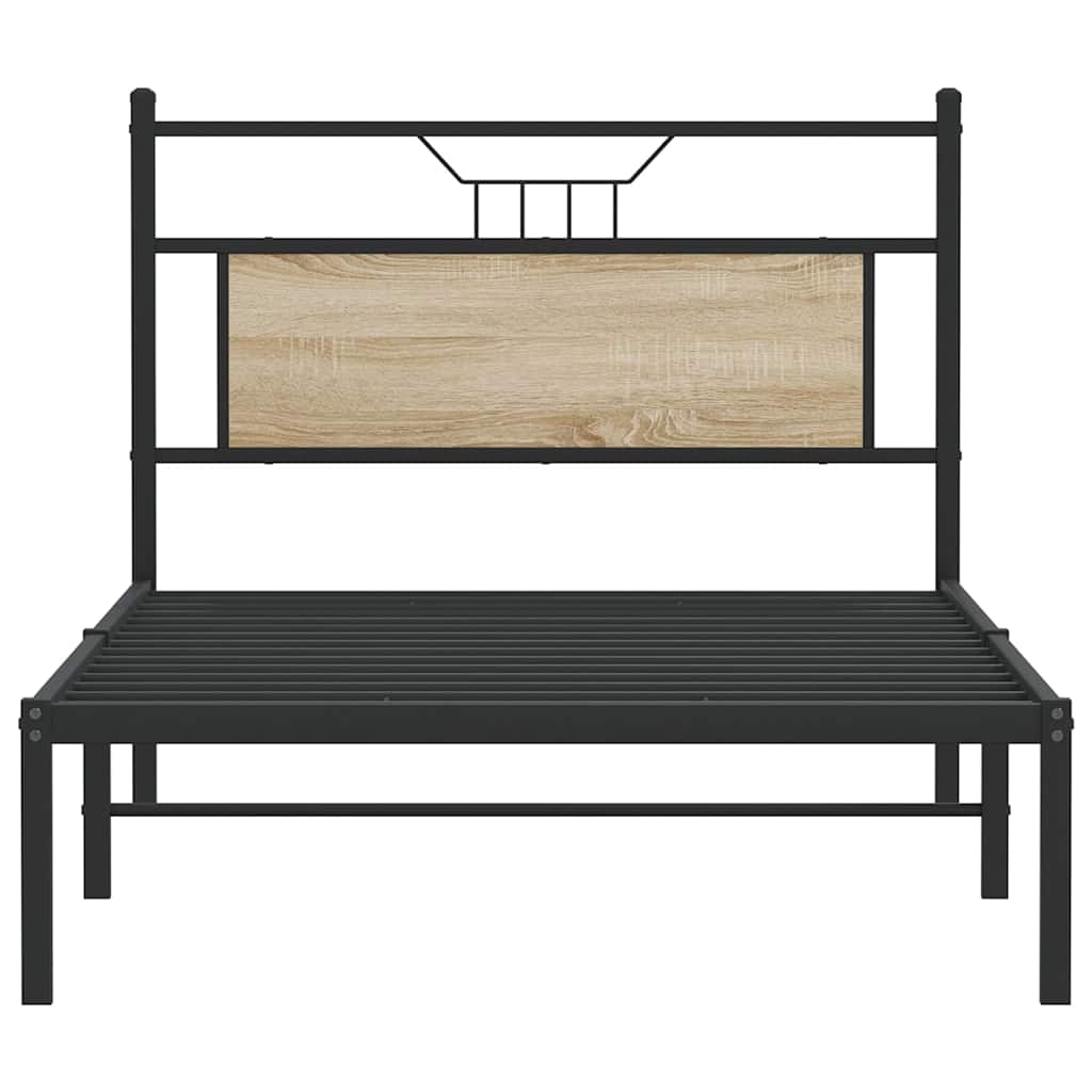 Bedframe zonder matras 107x203cm spaanplaat sonoma eikenkleurig