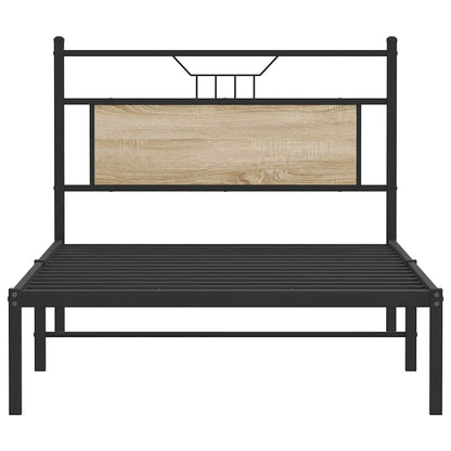 Bedframe zonder matras 107x203cm spaanplaat sonoma eikenkleurig