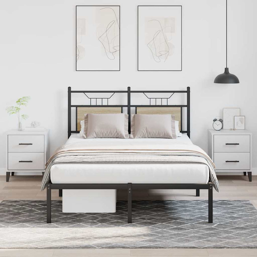 Bedframe zonder matras hout sonoma eikenkleurig 120x190 cm
