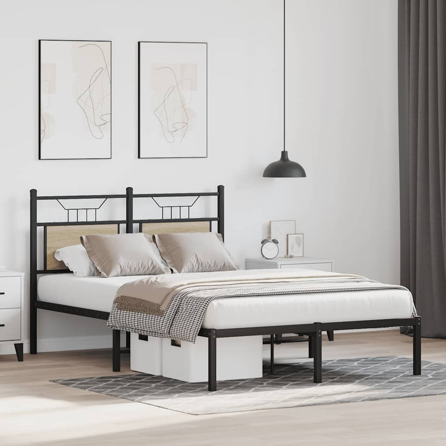 Bedframe zonder matras hout sonoma eikenkleurig 120x200 cm