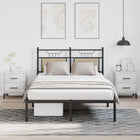 Bed frame without mattress wood Sonoma oak colored 120x200 cm