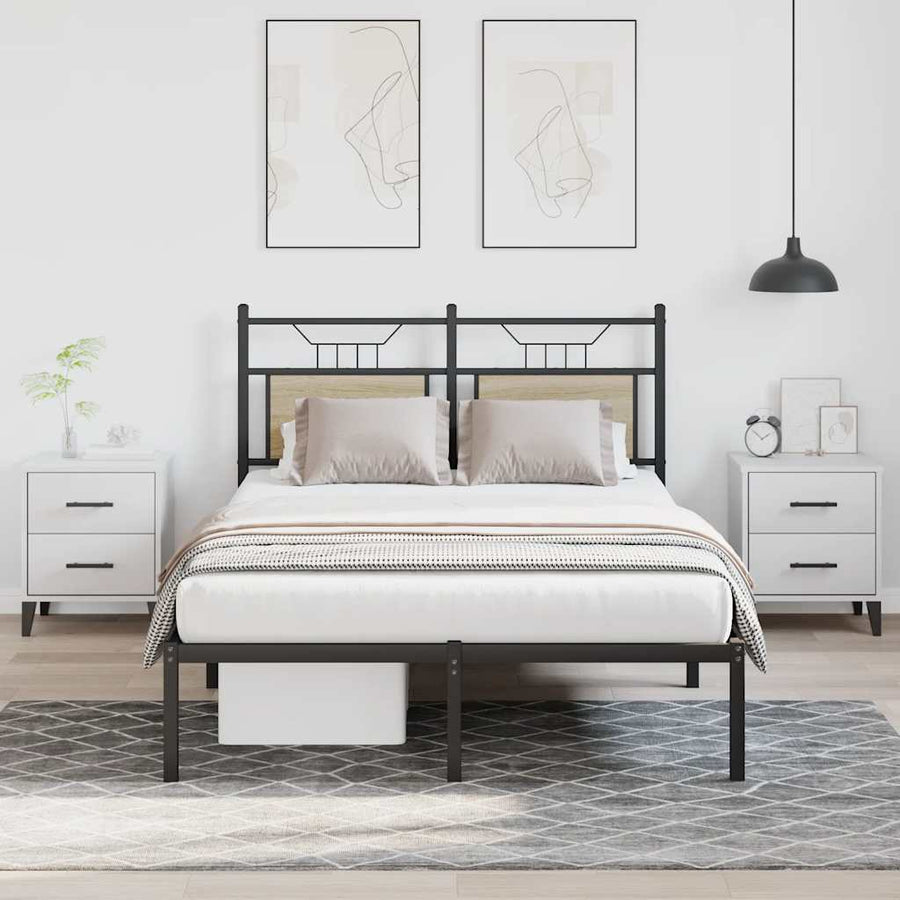 Bedframe zonder matras hout sonoma eikenkleurig 120x200 cm