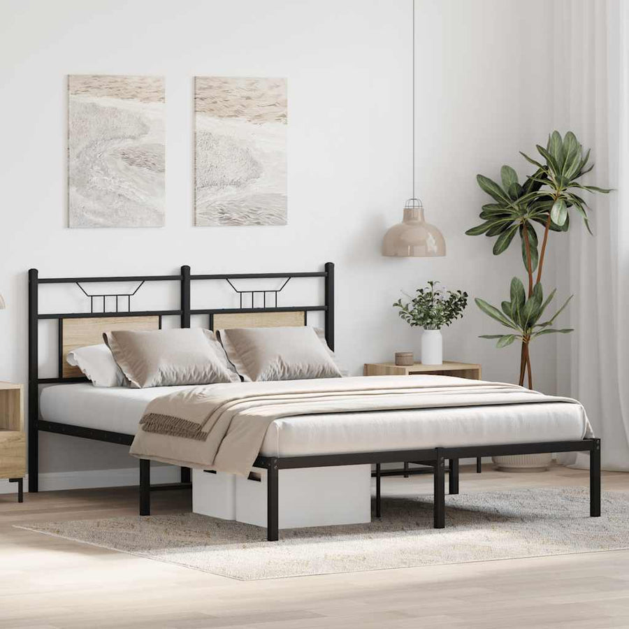 Bedframe zonder matras hout sonoma eikenkleurig 137x190 cm