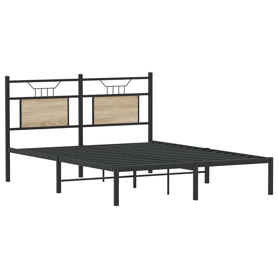 Bedframe zonder matras hout sonoma eikenkleurig 137x190 cm