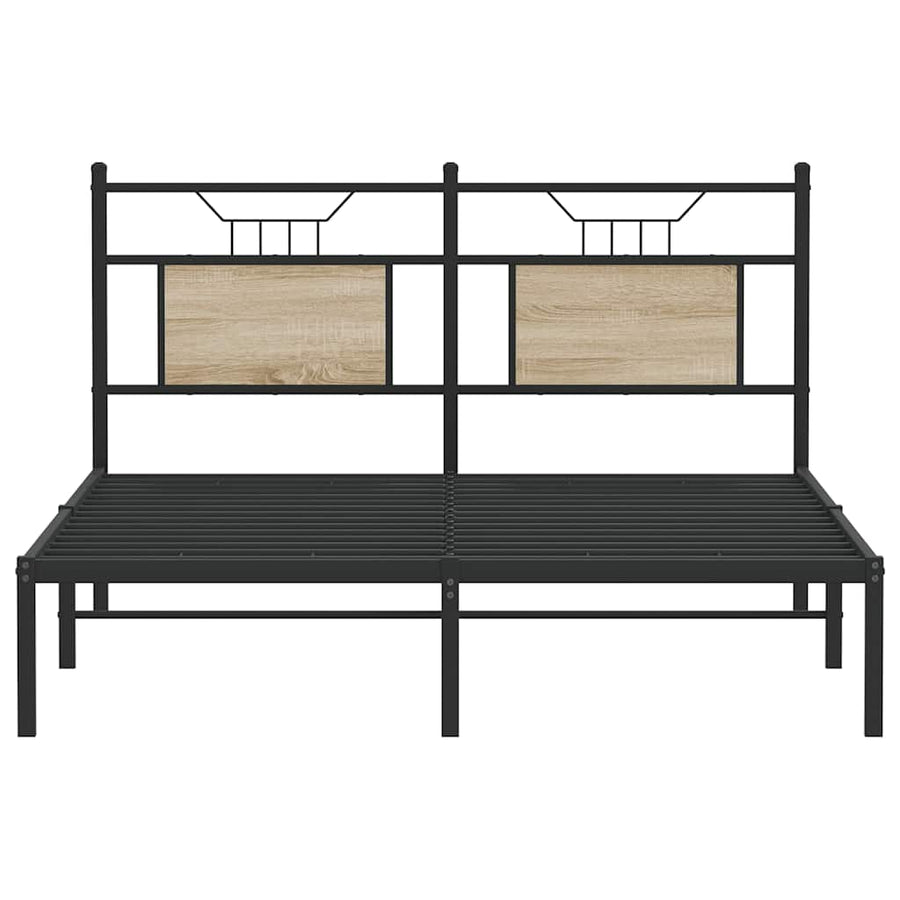 Bedframe zonder matras hout sonoma eikenkleurig 137x190 cm