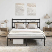 Bedframe 137x190 cm sonoma eiken hout staal