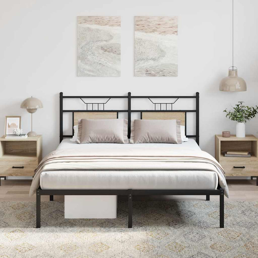 Bedframe zonder matras hout sonoma eikenkleurig 140x190 cm