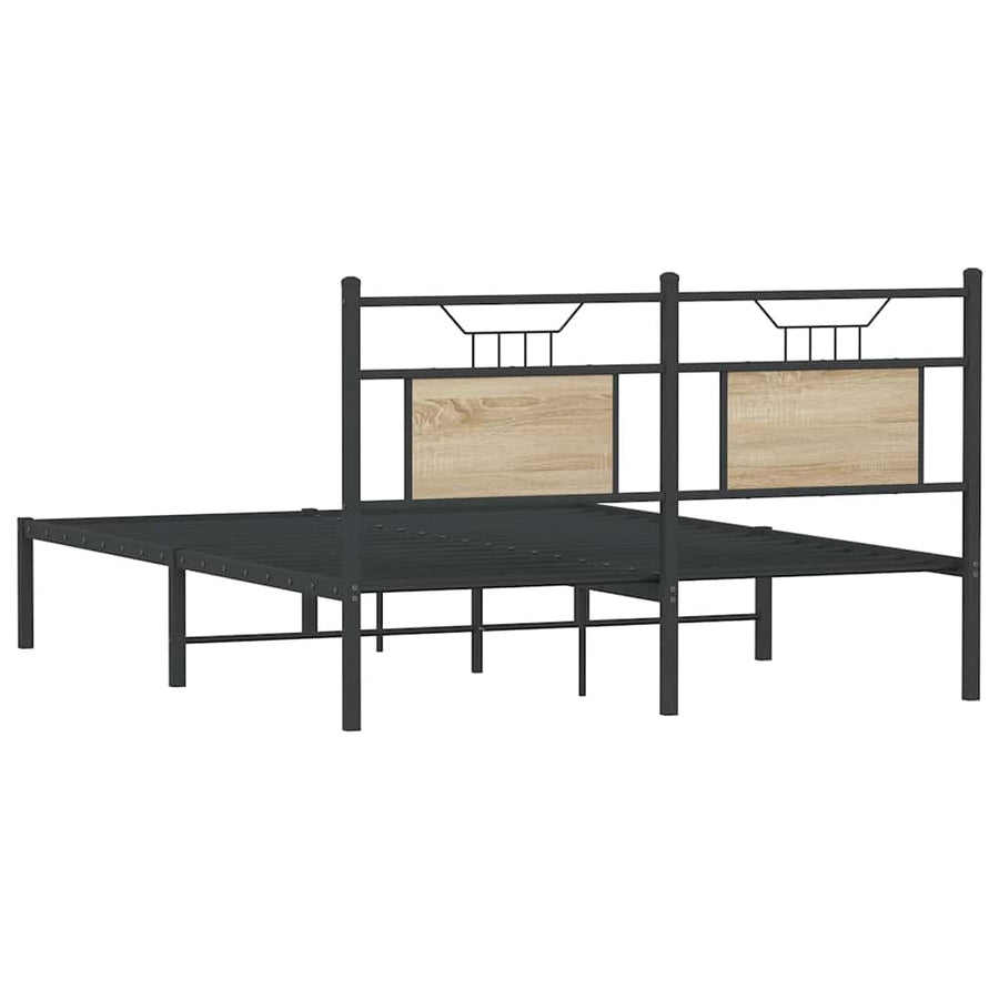 Bedframe zonder matras hout sonoma eikenkleurig 140x200 cm