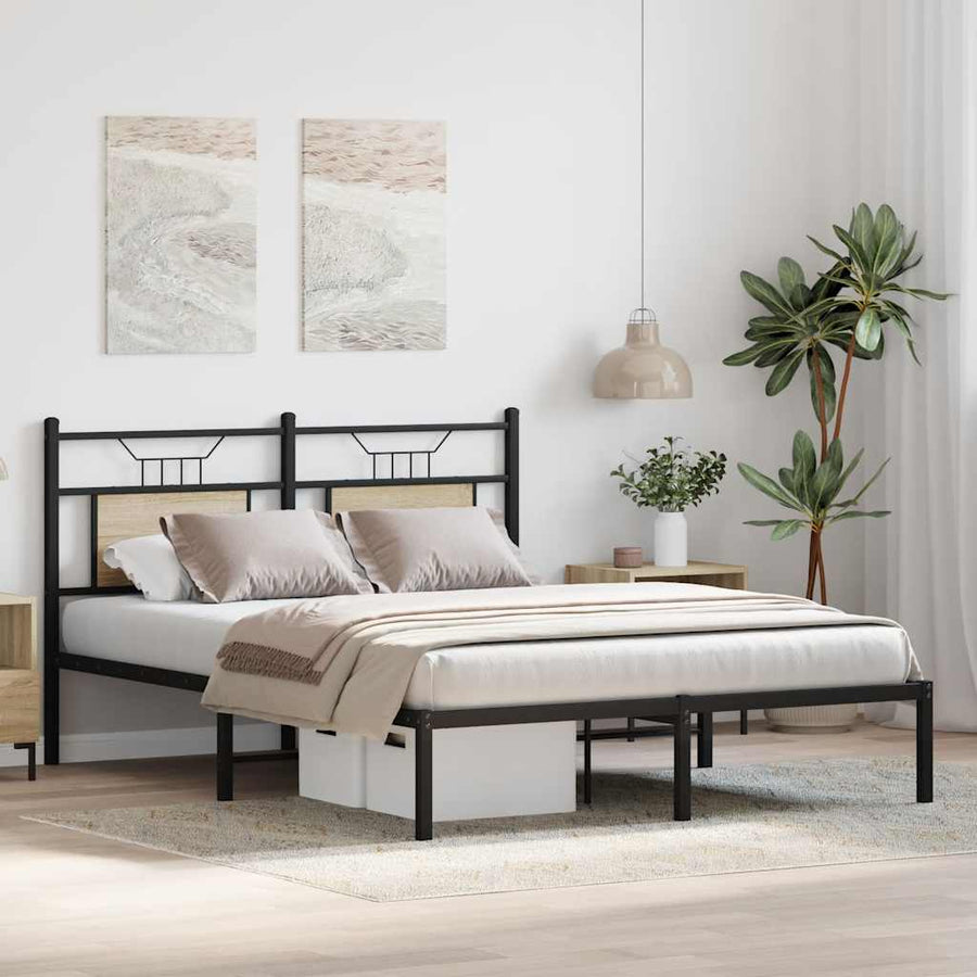 Bedframe zonder matras hout sonoma eikenkleurig 150x200 cm