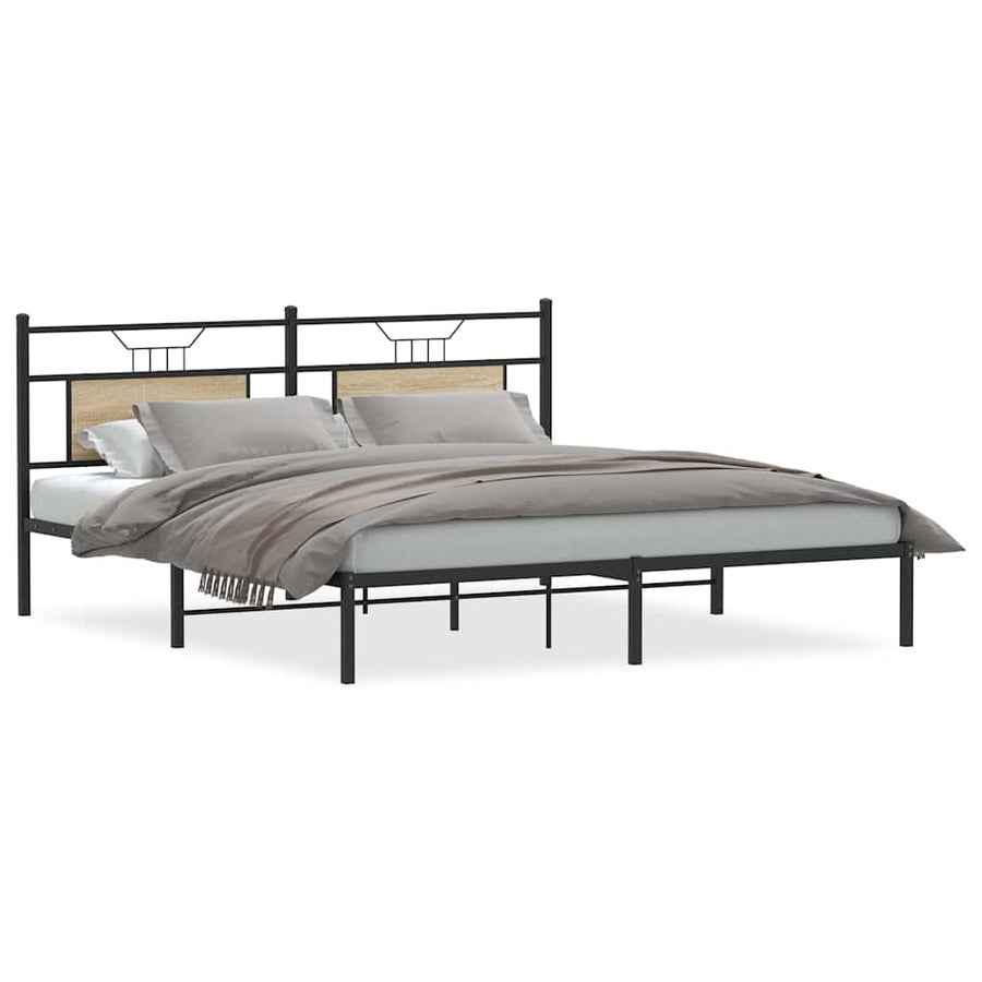 Bedframe zonder matras hout sonoma eikenkleurig 160x200 cm