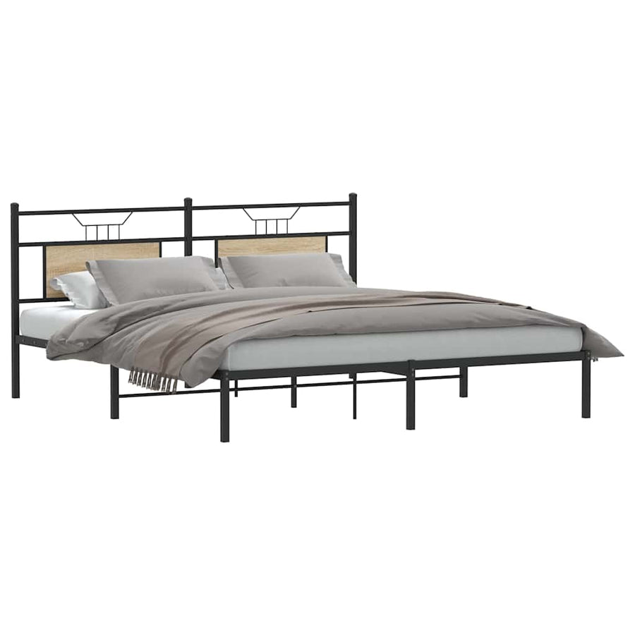 Bedframe zonder matras hout sonoma eikenkleurig 160x200 cm
