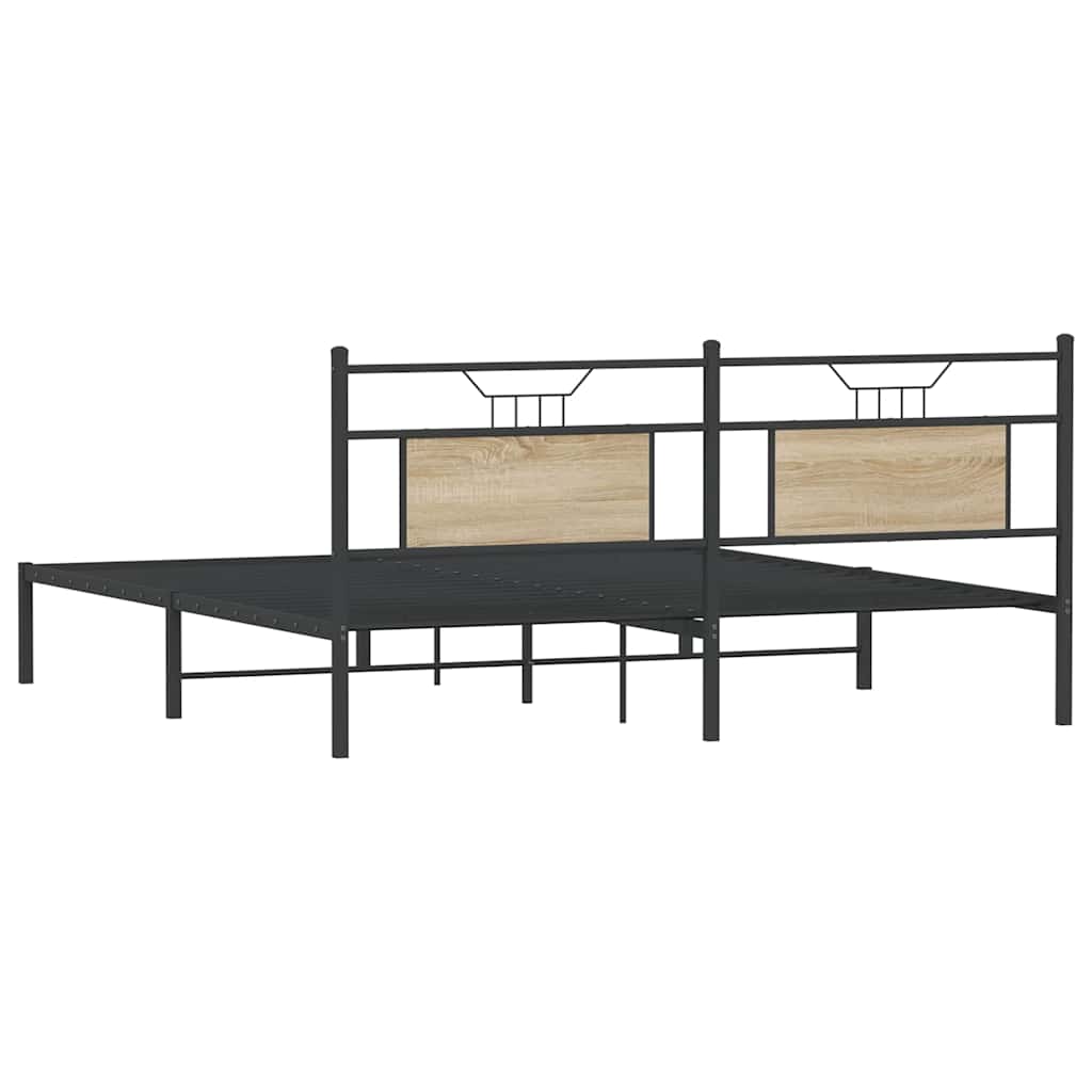 Bedframe zonder matras hout sonoma eikenkleurig 160x200 cm