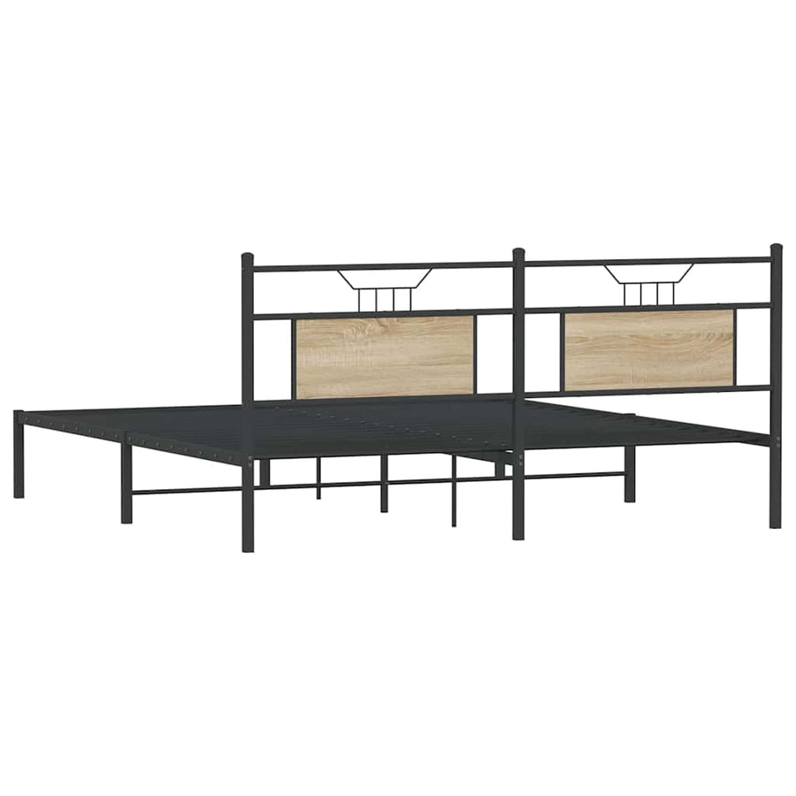 Bedframe zonder matras hout sonoma eikenkleurig 160x200 cm