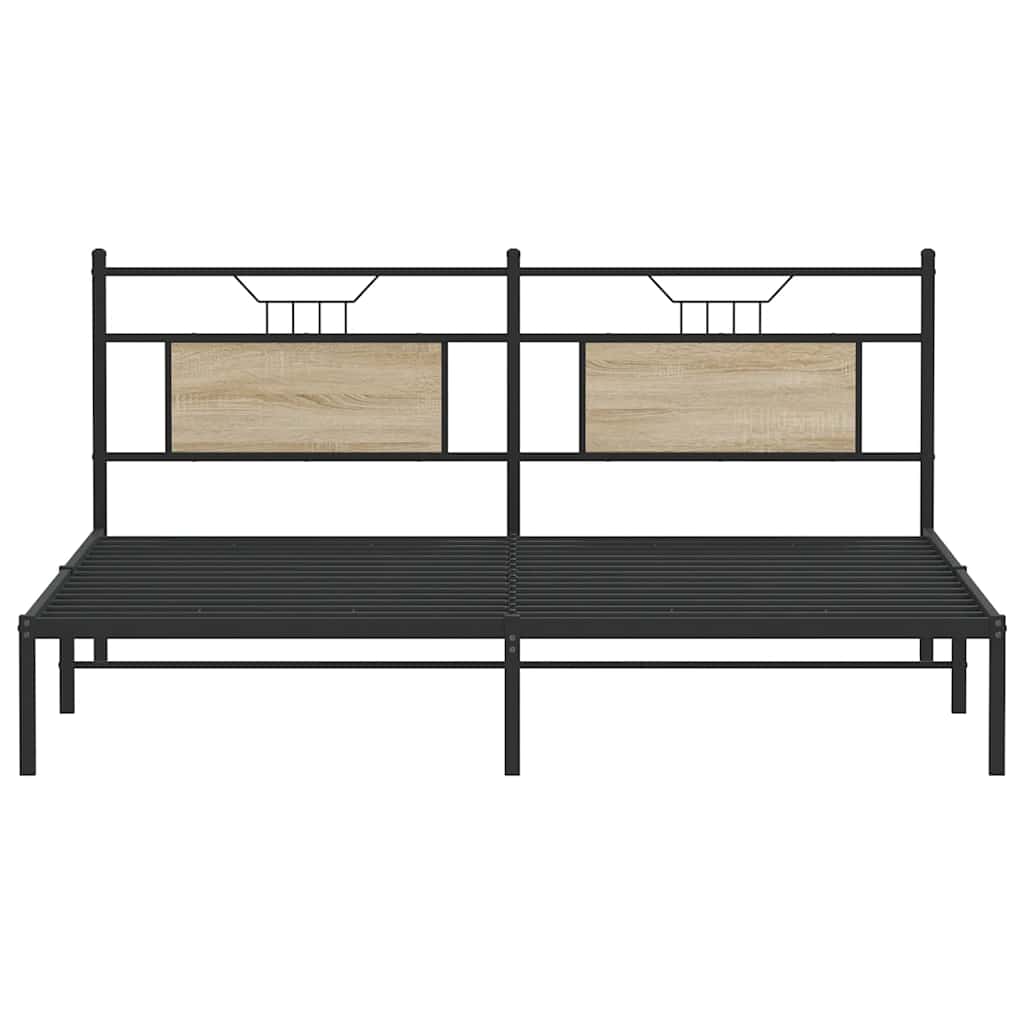 Bedframe zonder matras hout sonoma eikenkleurig 183x203 cm