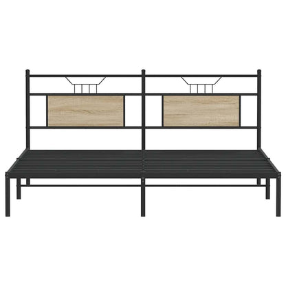 Bedframe zonder matras hout sonoma eikenkleurig 183x203 cm
