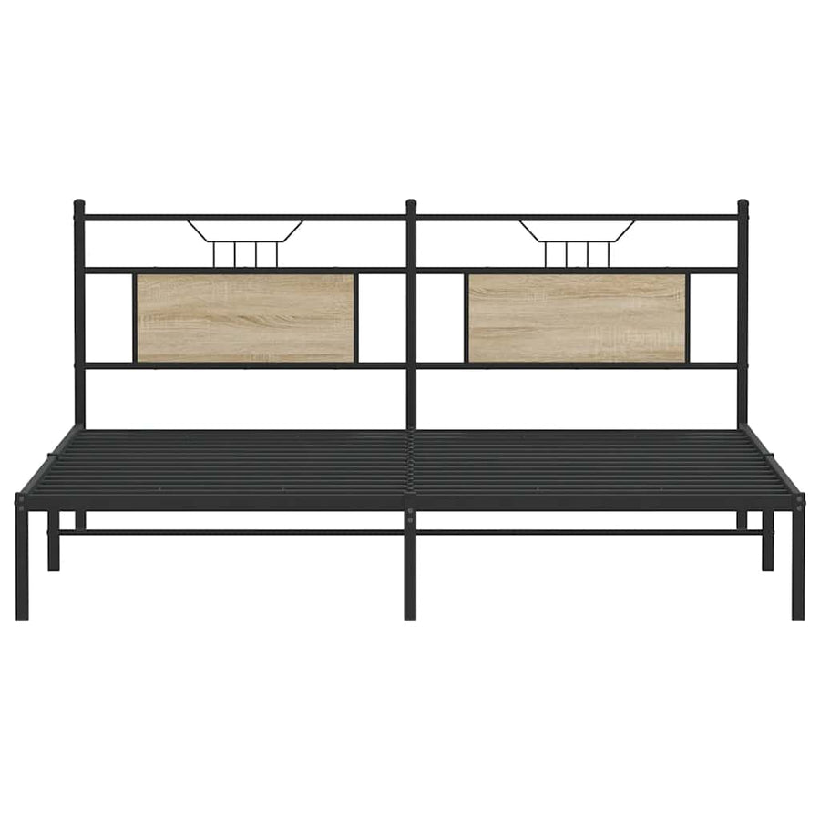 Bedframe zonder matras hout sonoma eikenkleurig 183x203 cm