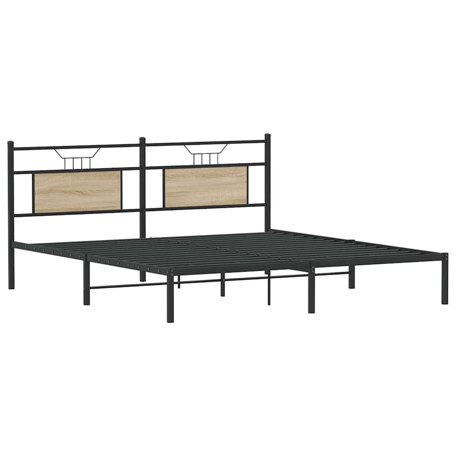 Bedframe zonder matras 183x213cm spaanplaat sonoma eikenkleurig