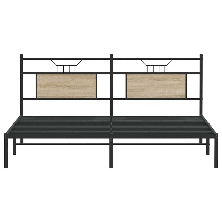 Bedframe zonder matras 183x213cm spaanplaat sonoma eikenkleurig
