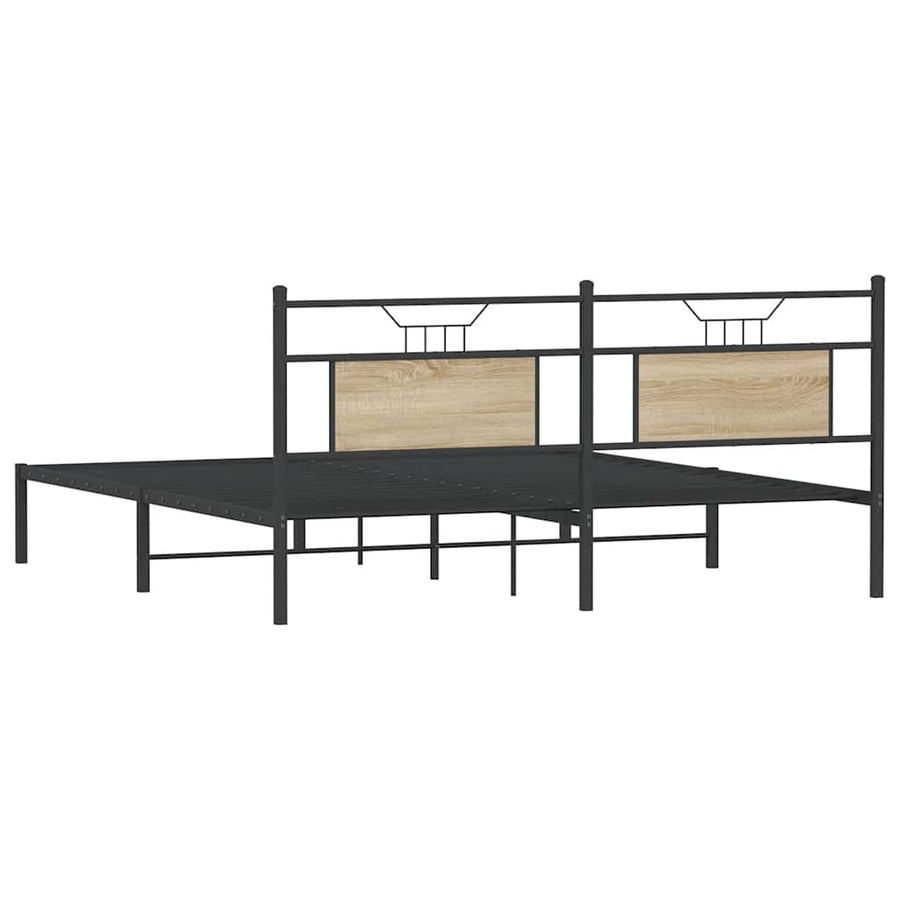 Bedframe zonder matras 183x213cm spaanplaat sonoma eikenkleurig