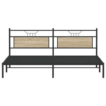 Bedframe zonder matras 193x203cm spaanplaat sonoma eikenkleurig