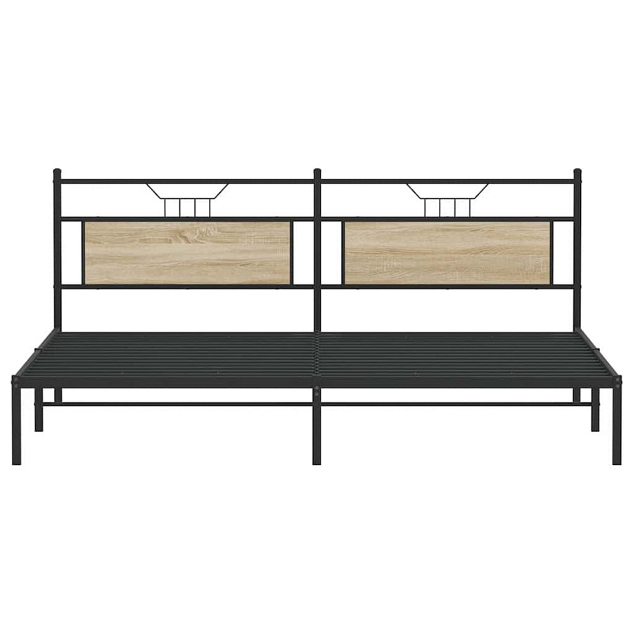 Bedframe zonder matras 193x203cm spaanplaat sonoma eikenkleurig