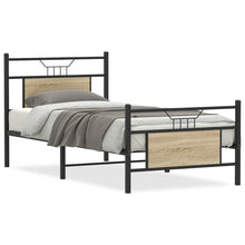 Bedframe zonder matras hout sonoma eikenkleurig 75x190 cm