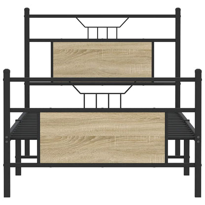 Bedframe zonder matras hout sonoma eikenkleurig 75x190 cm