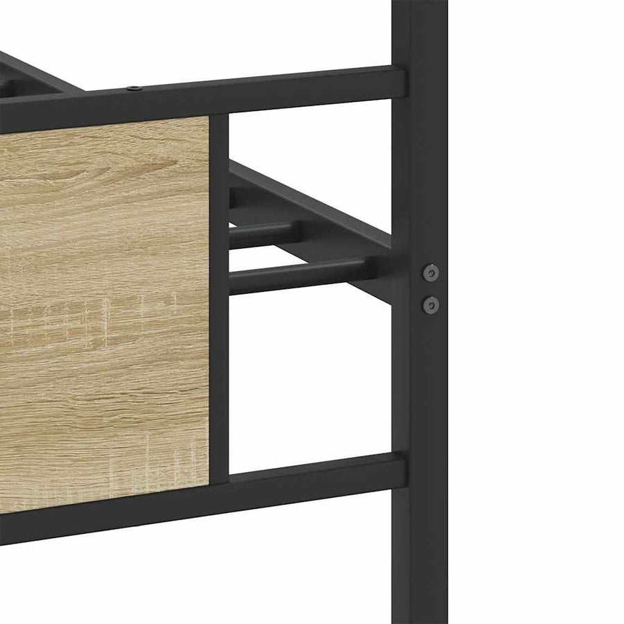 Bedframe zonder matras hout sonoma eikenkleurig 75x190 cm