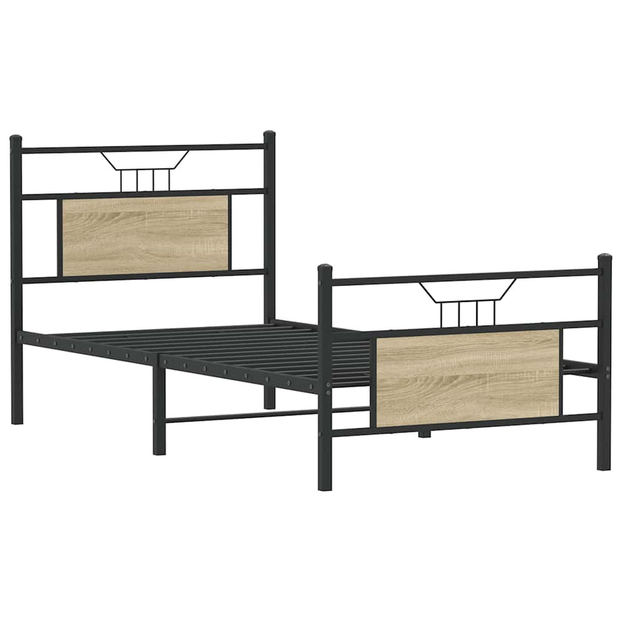 Bedframe zonder matras hout sonoma eikenkleurig 80x200 cm