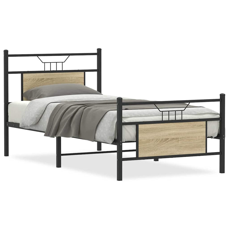 Bedframe zonder matras hout sonoma eikenkleurig 90x190 cm