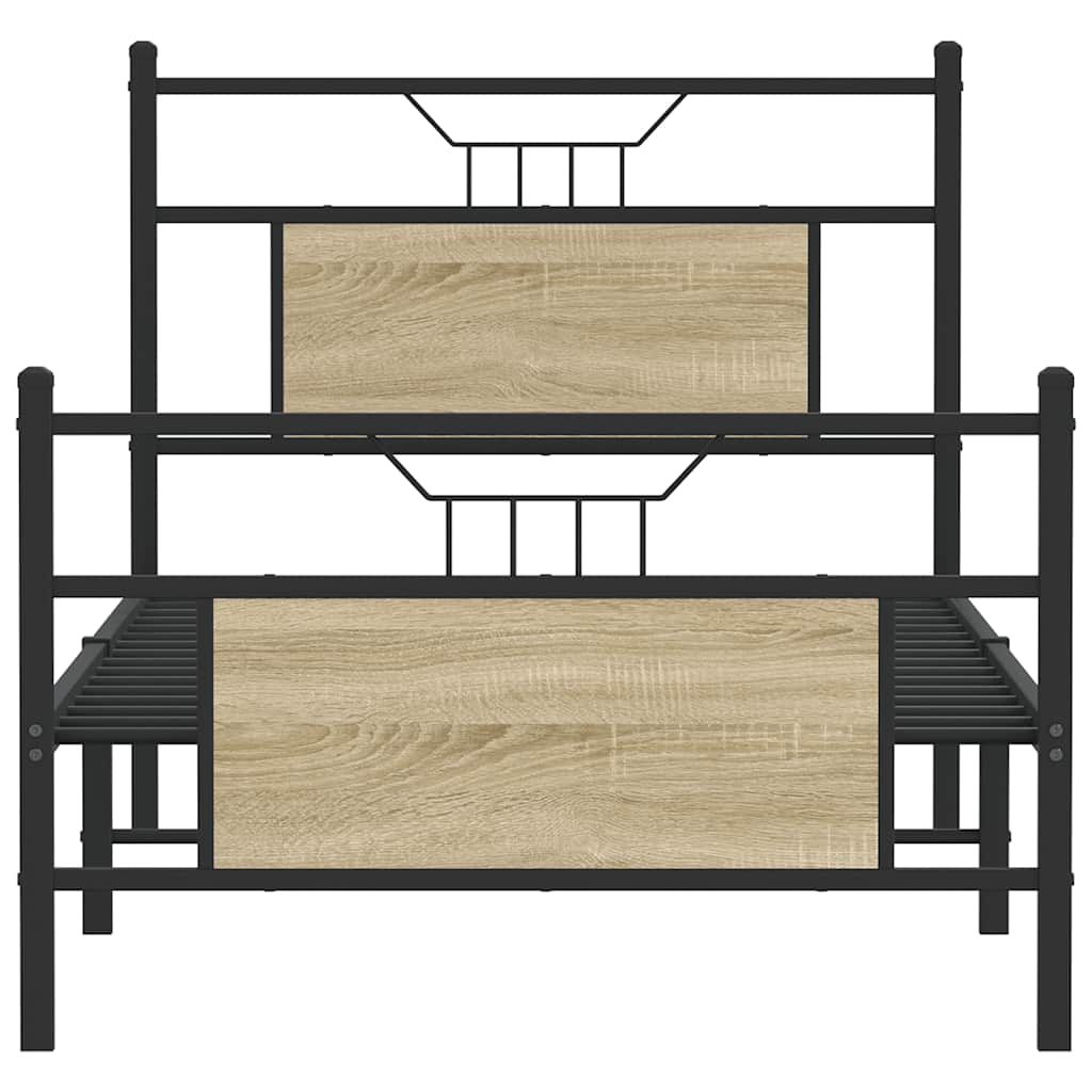 Bedframe zonder matras hout sonoma eikenkleurig 90x190 cm