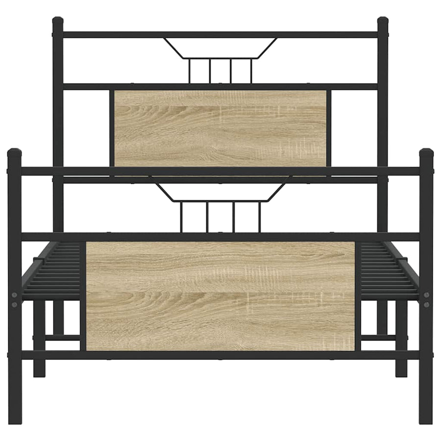 Bedframe zonder matras hout sonoma eikenkleurig 90x190 cm
