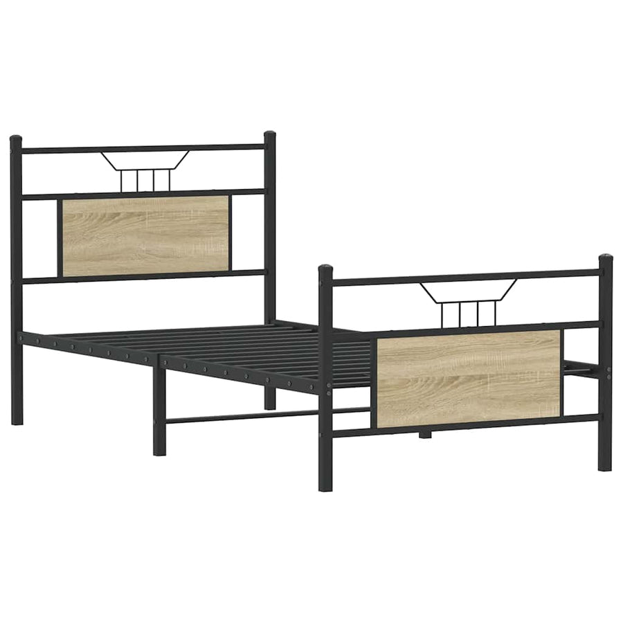 Bedframe zonder matras hout sonoma eikenkleurig 90x200 cm