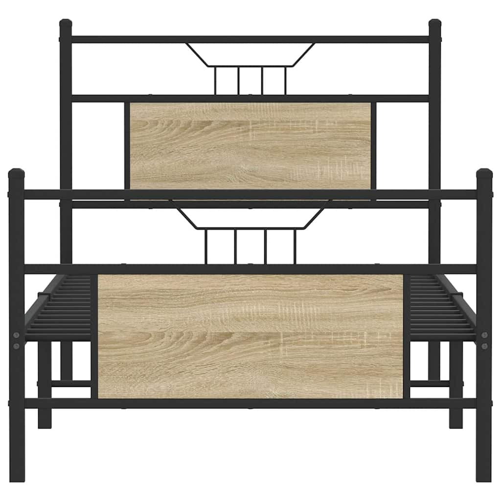 Bedframe zonder matras hout sonoma eikenkleurig 90x200 cm