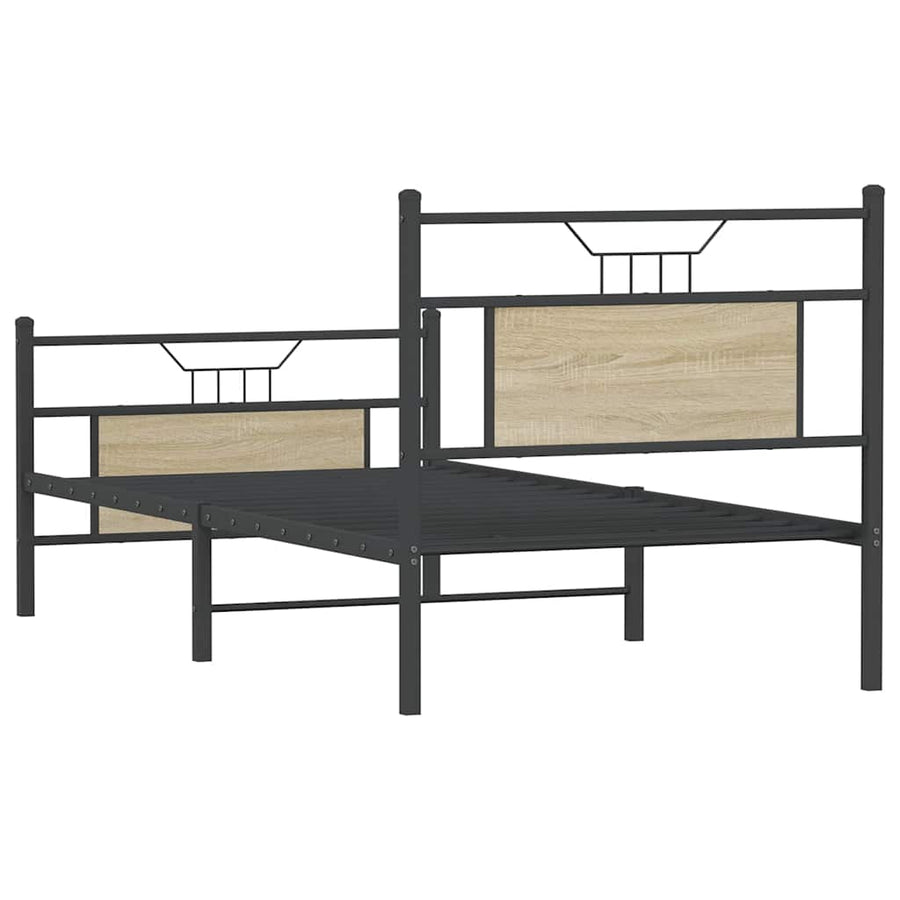 Bedframe zonder matras hout sonoma eikenkleurig 90x200 cm