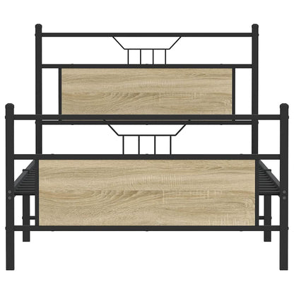 Bedframe zonder matras hout sonoma eikenkleurig 100x190 cm