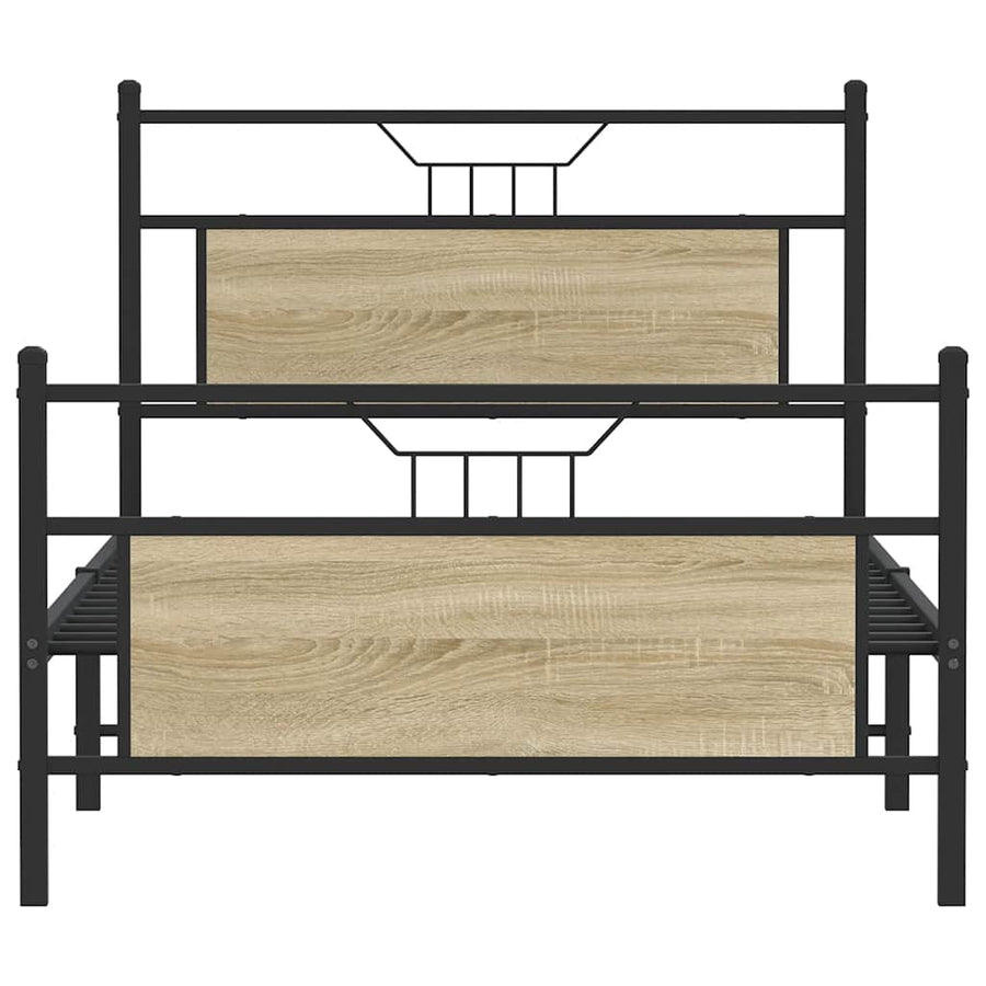 Bedframe zonder matras hout sonoma eikenkleurig 100x190 cm