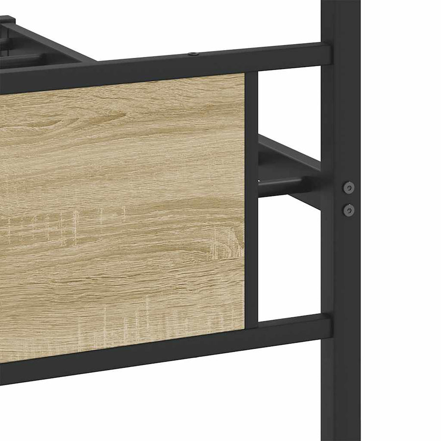 Bedframe zonder matras hout sonoma eikenkleurig 100x190 cm