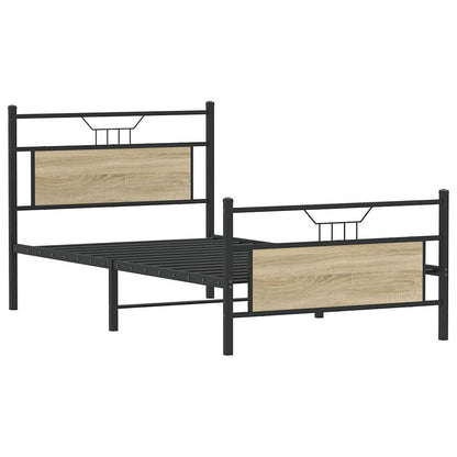 Bedframe zonder matras 107x203cm spaanplaat sonoma eikenkleurig