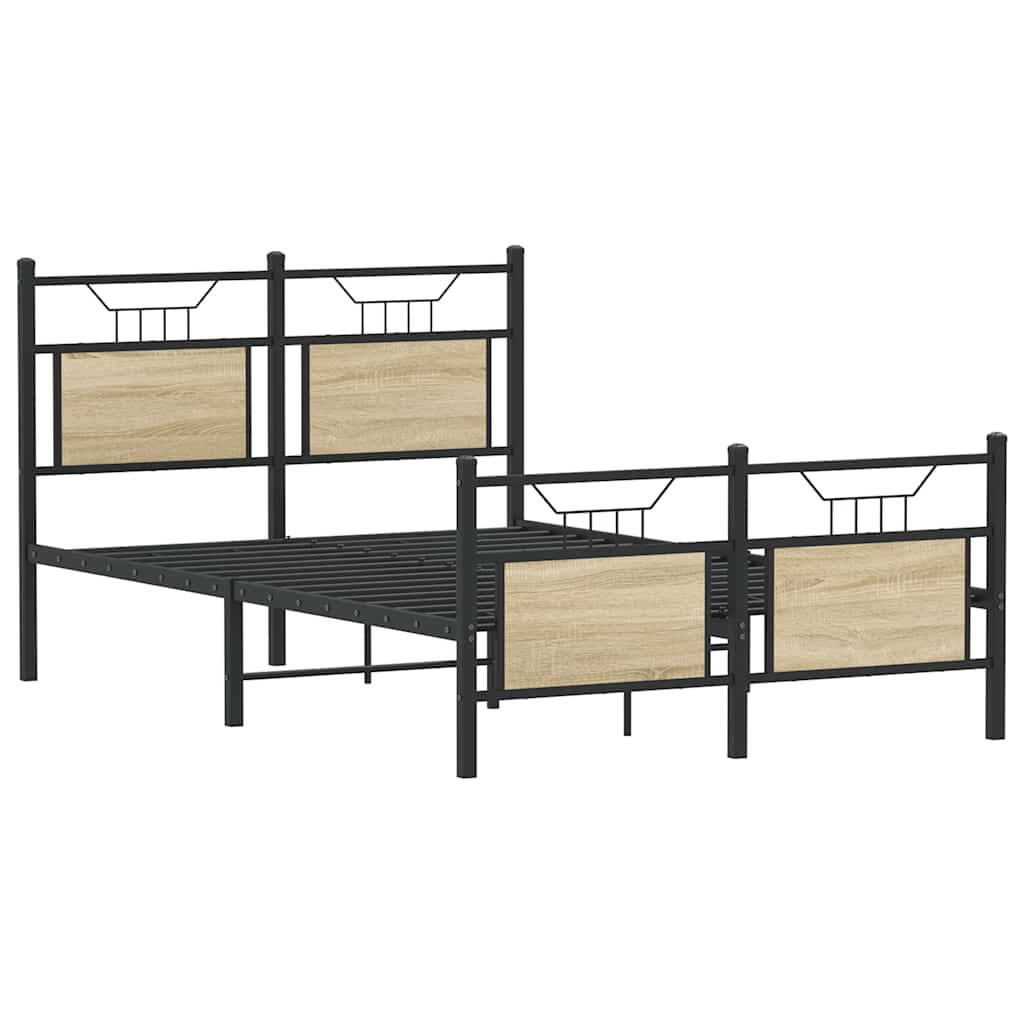 Bedframe zonder matras hout sonoma eikenkleurig 120x190 cm