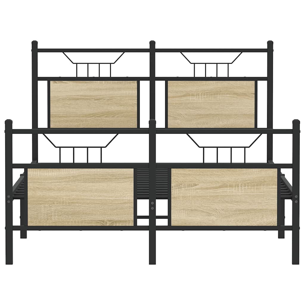 Bedframe zonder matras hout sonoma eikenkleurig 120x190 cm