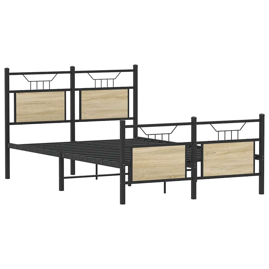 Bedframe zonder matras hout sonoma eikenkleurig 120x200 cm