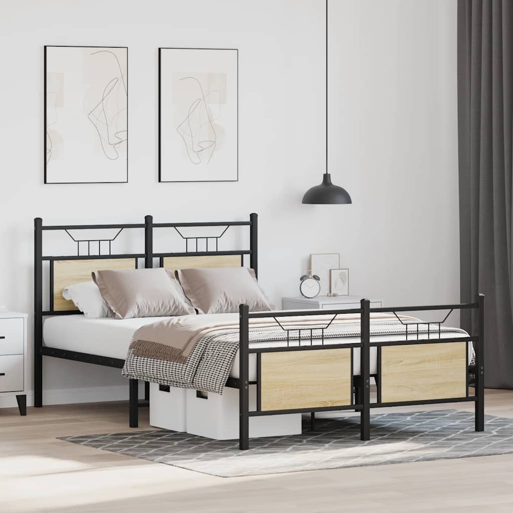 Bedframe zonder matras hout sonoma eikenkleurig 120x200 cm