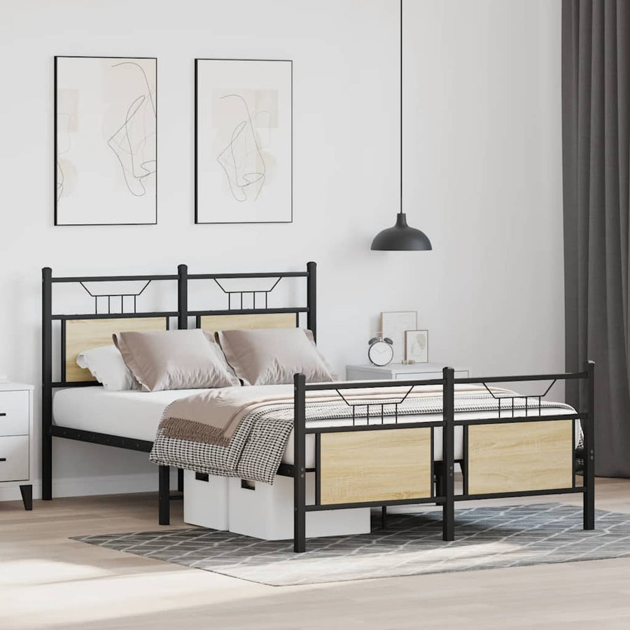 Bedframe zonder matras hout sonoma eikenkleurig 120x200 cm