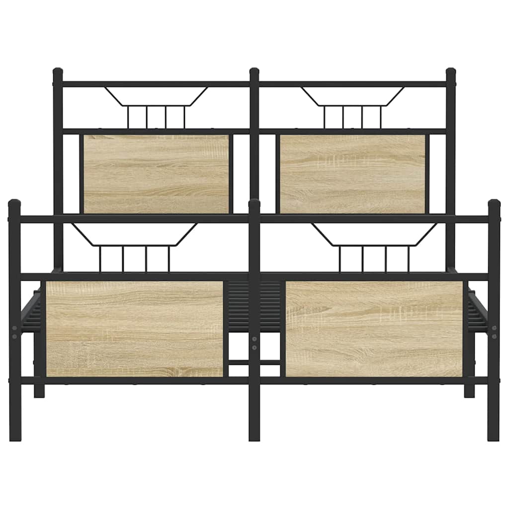 Bedframe zonder matras hout sonoma eikenkleurig 137x190 cm