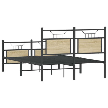 Bedframe zonder matras hout sonoma eikenkleurig 137x190 cm