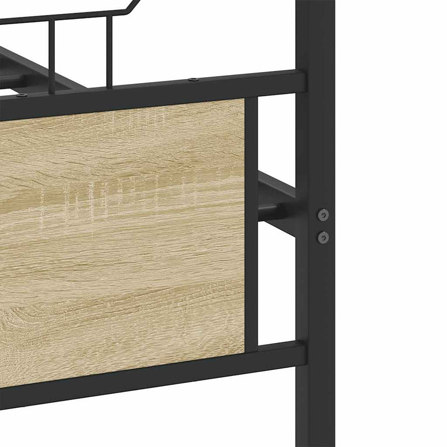 Bedframe zonder matras hout sonoma eikenkleurig 137x190 cm
