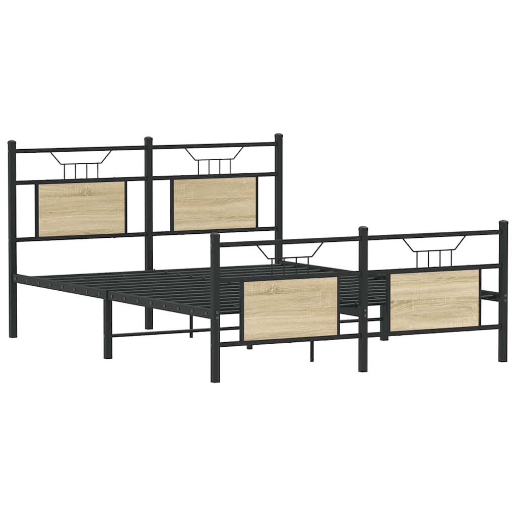 Bedframe zonder matras hout sonoma eikenkleurig 140x190 cm
